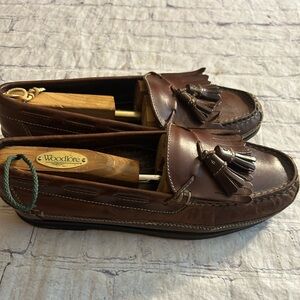 COLE HAAN COUNTRY BROWN LEATHER KILTE TASSEL LOAFERS MENS SIZE 9.5